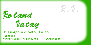 roland vatay business card